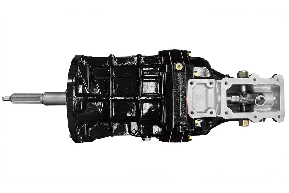 top view of a toyota w55 transmission showcasing its durable housing and components
