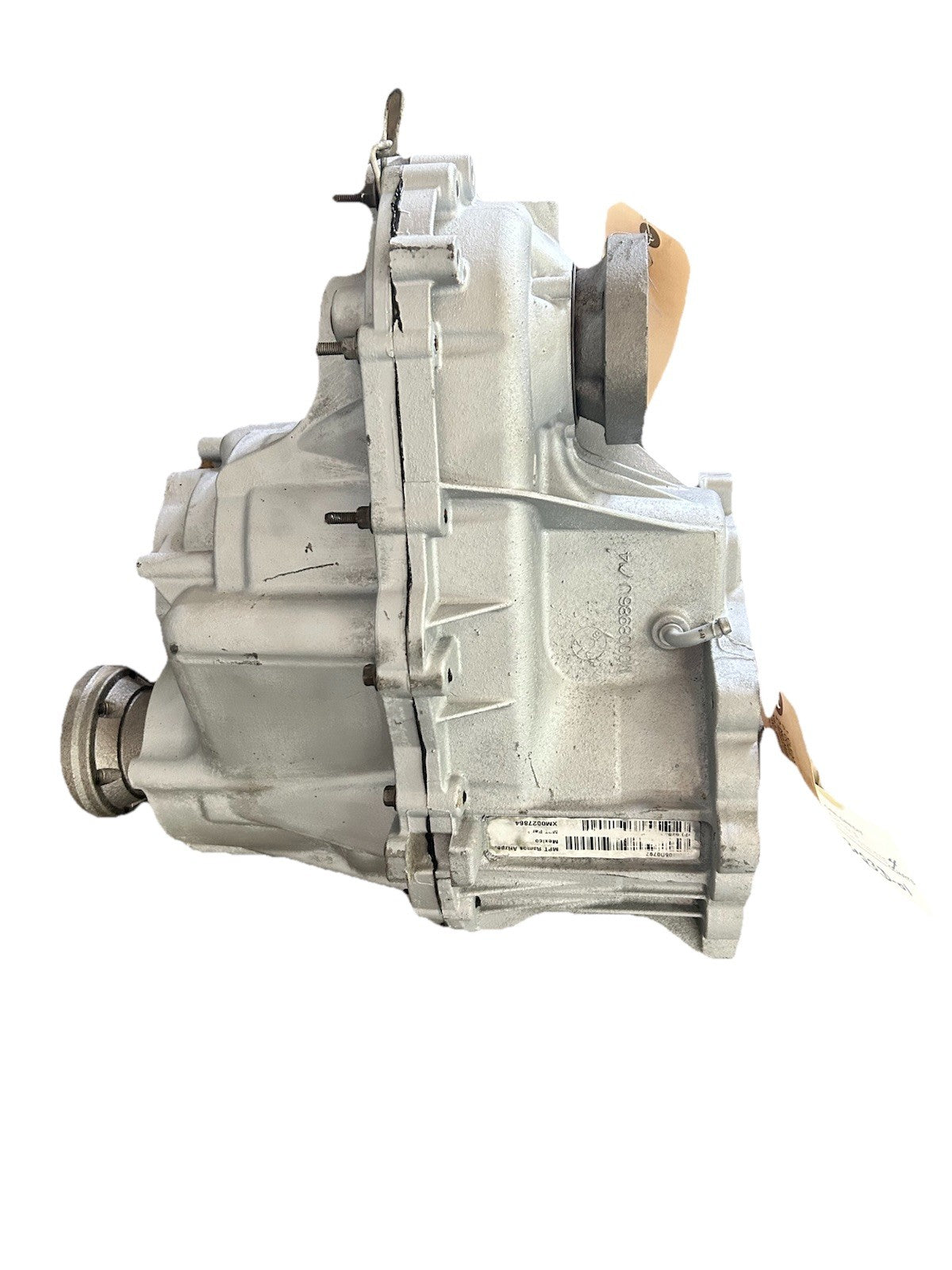 MP3023 Dodge 3023-01D transmission unit showing side profile with quality check tag attached.