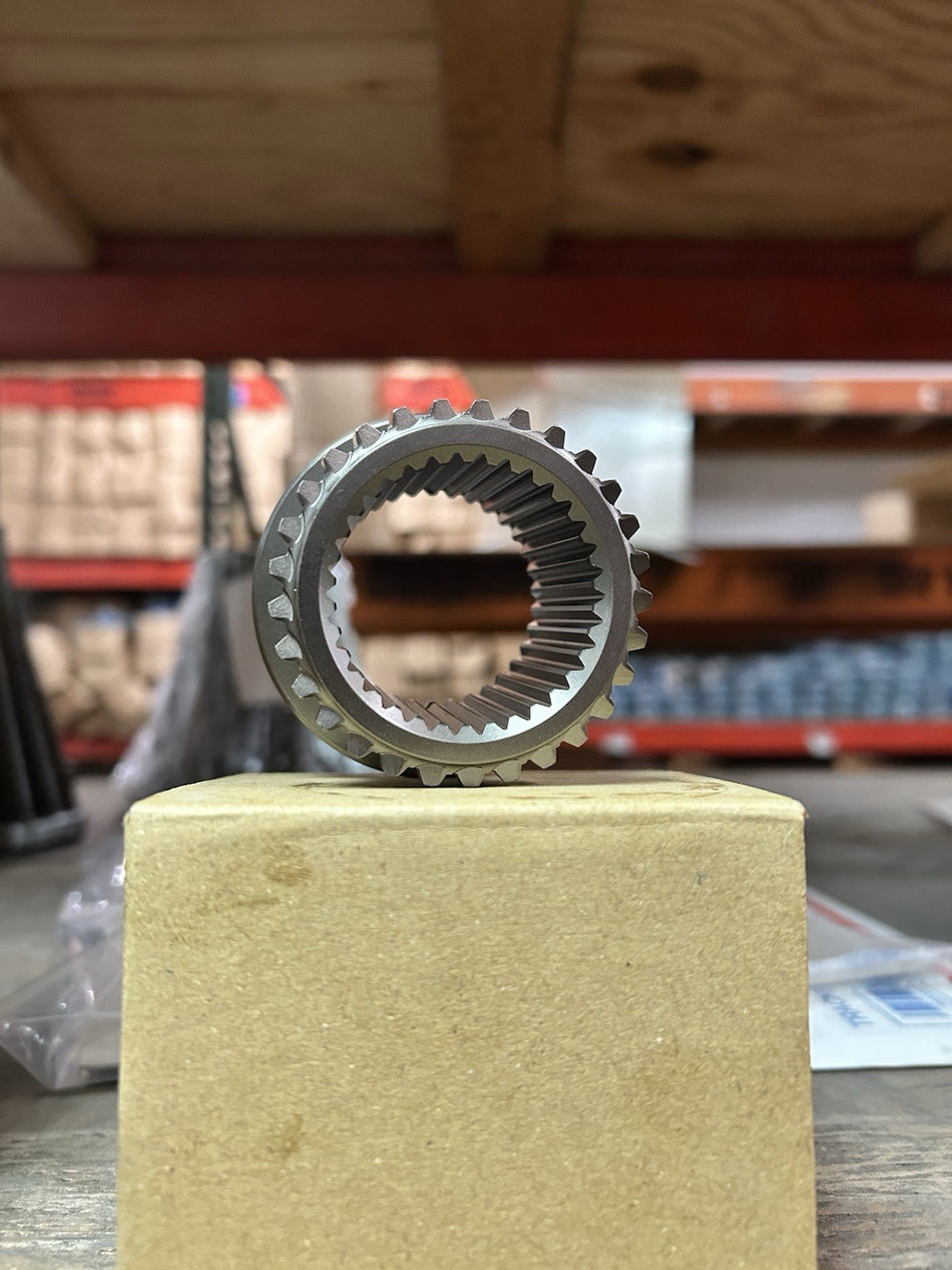 NP273 Slider NP27 showing the internal spline gear structure on a wooden base.