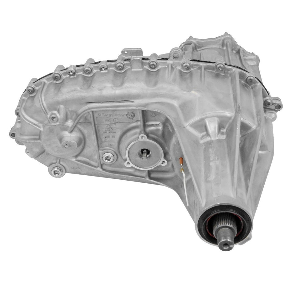 BW4464 Transfer Case side view showing input spline and output features, designed for direct vehicle fitment.