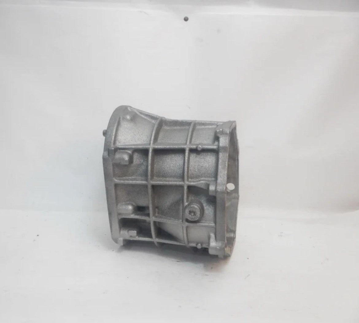 AX 5 FRONT CASE USED - silver transmission front case, showing exterior design and structure.