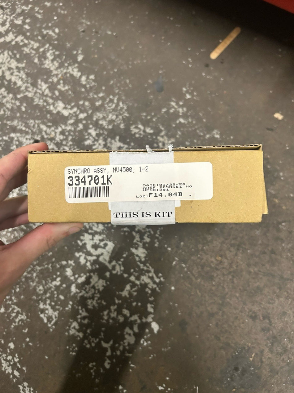 NV4500 1-2 Synchro Assembly With Keys And Springs packaging, showing part number and label.