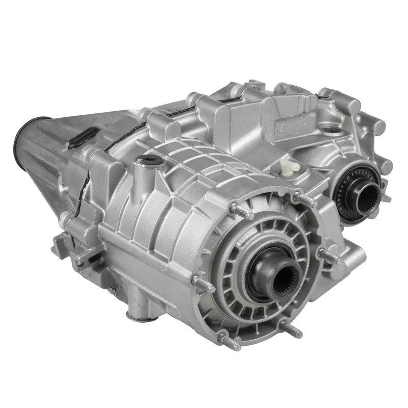 NV246 NP246 transfer case showing quality checked and dyno tested components with warranty coverage.