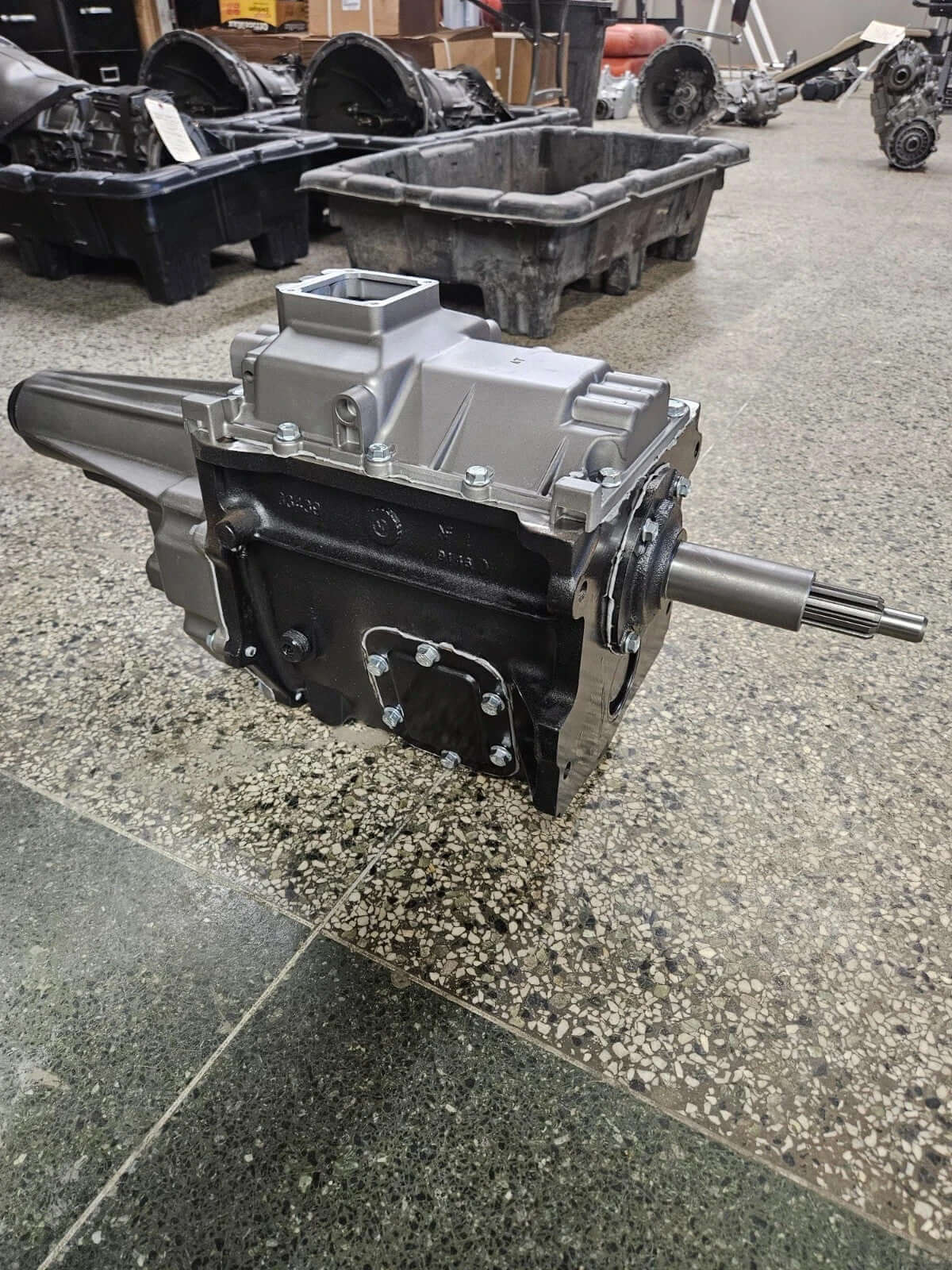 TST4500D-1 manual transmission for 1992-1993 Dodge D-Series trucks, featuring a durable cast iron case.